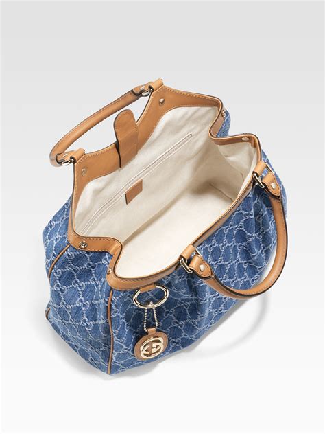 replica gucci sukey medium tote|gucci denim bucket bags.